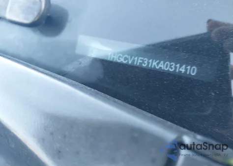 2019 Honda Accord Sport z USA, uszkodzony, nr VIN 1HGCV1F31KA031410